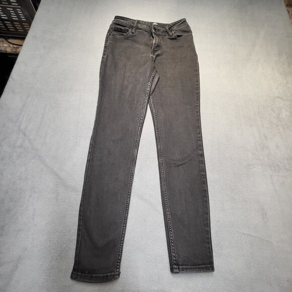 Old Navy Jeans Womens 6 Black Rockstar Super Skinny Distressed Denim Stretch - Picture 1 of 10